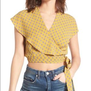 june & hudson crop wrap top